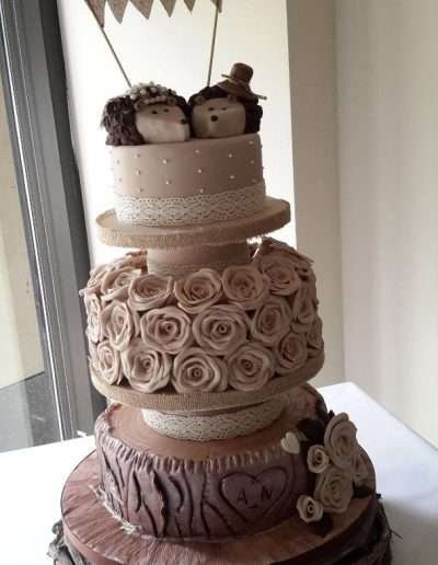 Iced, Chocolate Wedding Cake Gallery